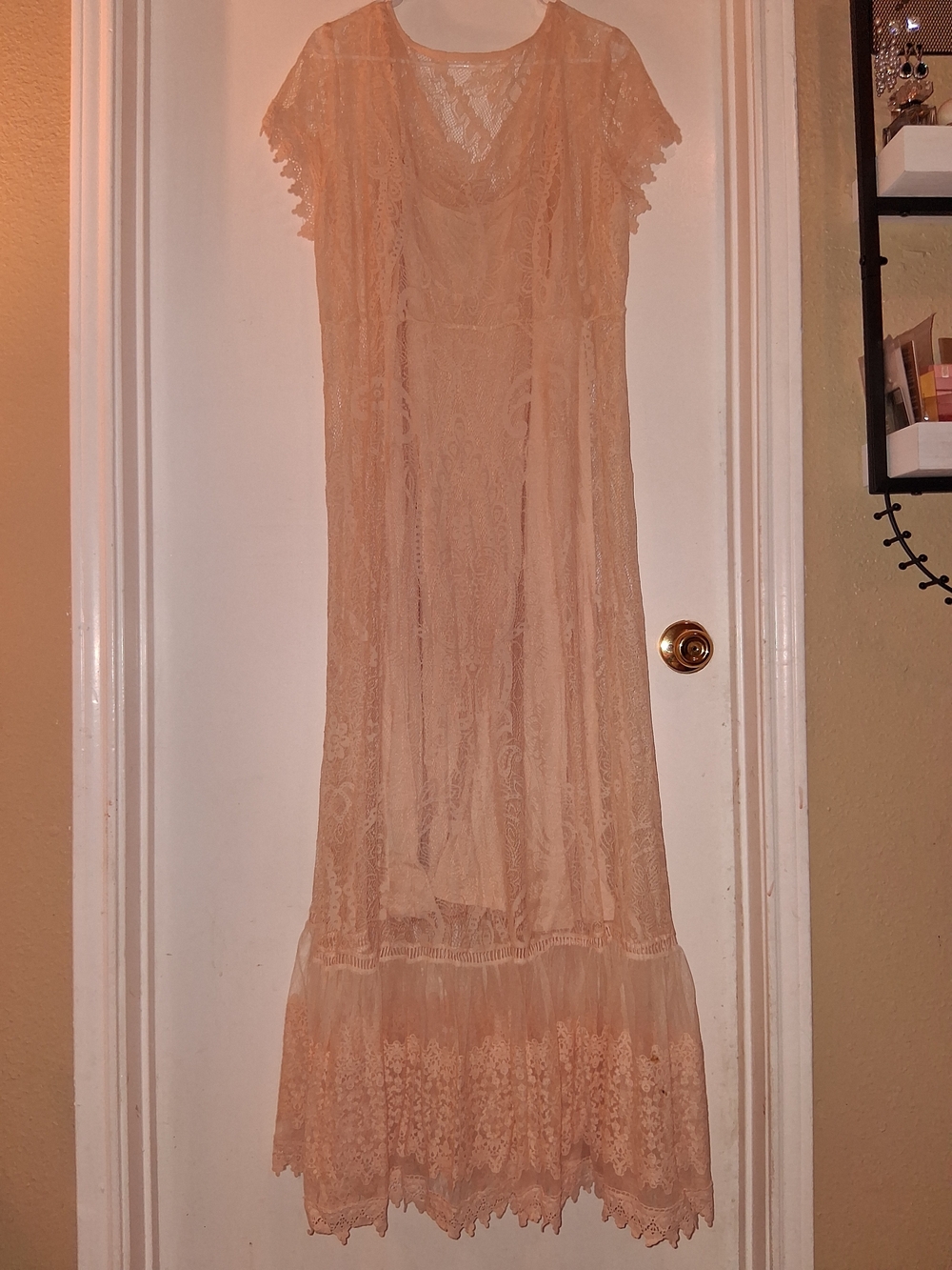 torrid Lace Maxi Chemise in Nude Blush - Picture 4 of 4